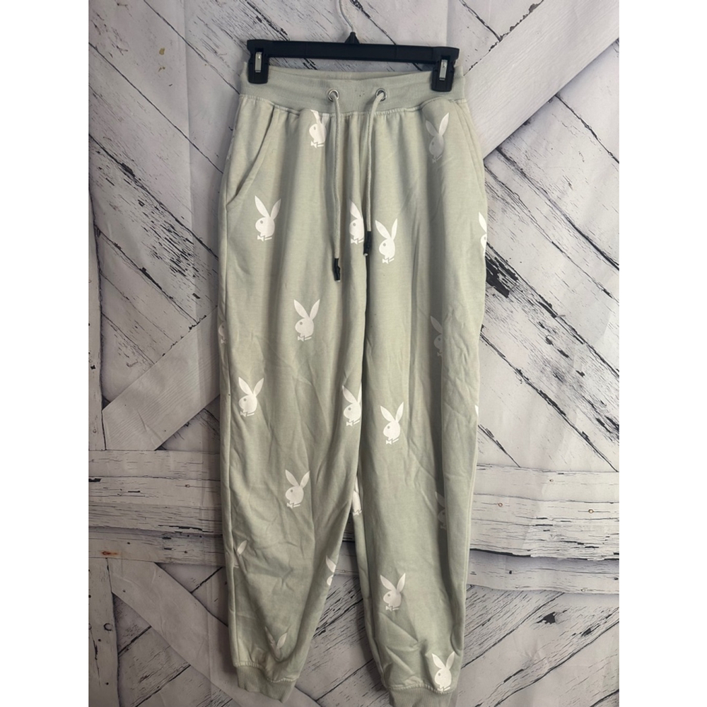 Women's Playboy x Missguided Green Joggers Size US 0